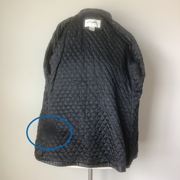 Hugo Buscati Collection Double Breasted Leather Military Style Peacoat Jacket - Picture 13 of 15